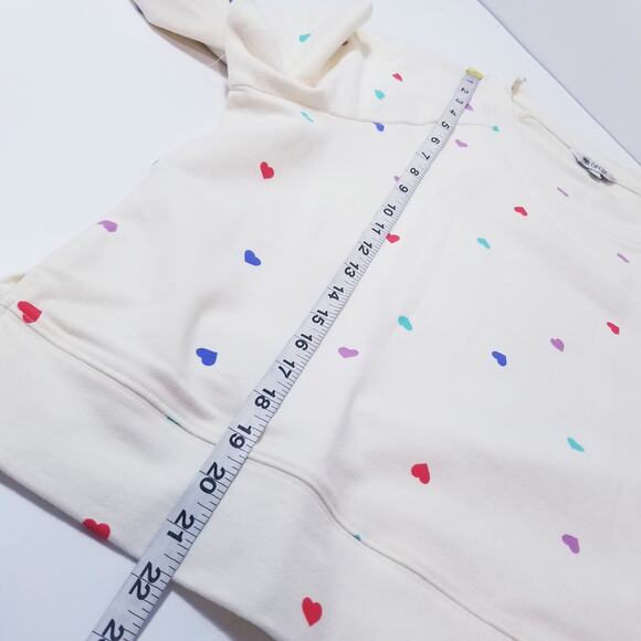 WildFox Oatmeal Hearts Print Sweatshirt and Short Lounge Set Co-Ord Sets - Picture 7 of 13